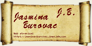 Jasmina Burovac vizit kartica